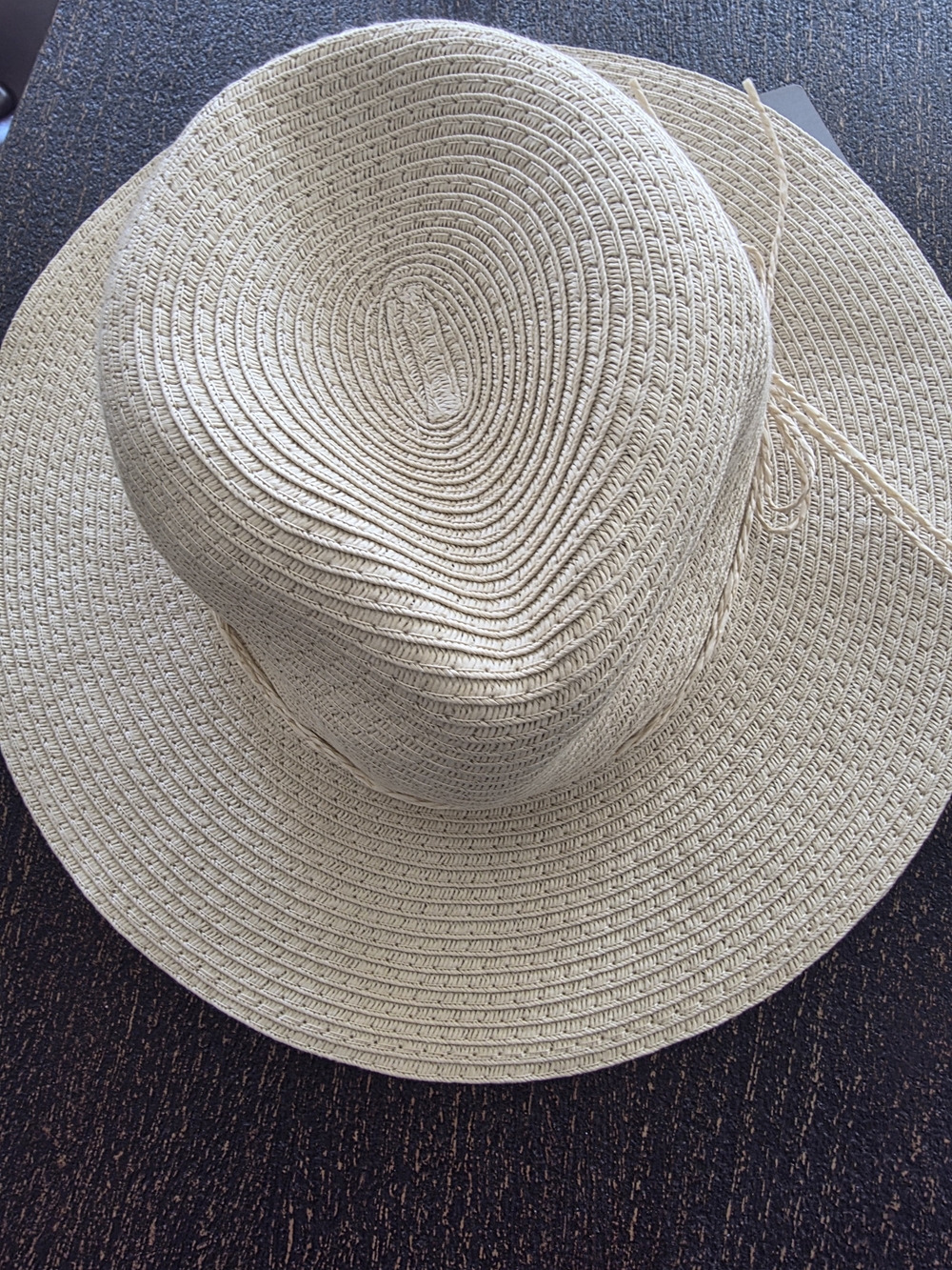 Style & Co. Wide-Brim Straw Sun Hat in Natural Cream